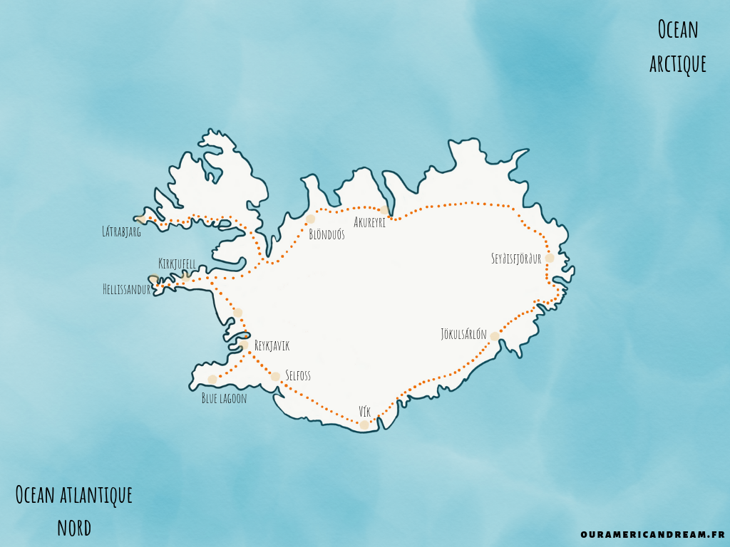 Itinéraire road trip de 12 jours en Islande